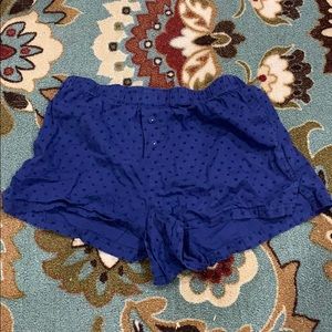 VS blue pajama shorts